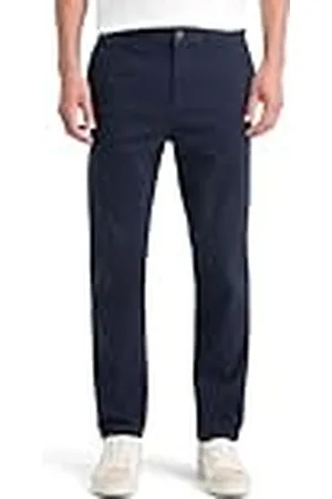 Scotch&Soda Core-Drift-Cotton-Blend Twill Chino Pantalones, Night 0002, 31W x 30L Hombres