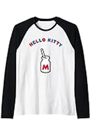 Sanrio Logotipo de Hello Kitty Milch Camiseta Manga Raglan