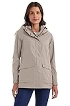 G.I.G.A. DX by killtec Mujer Chaqueta funcional/chaqueta outdoor impermeable con capucha con cremallera GS 54 WMN JCKT, hellsand, 42, 42871-000