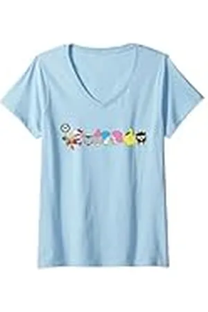 Sanrio Mujer Gráfico de la parada de autobús Hello Kitty Camiseta Cuello V