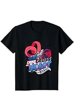 Hot Wheels Niños "Criss Cross My Heart", oficial, varios colores Camiseta