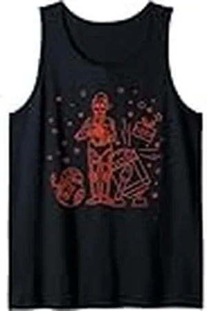 STAR WARS Fiesta de Navidad de Holiday C-3PO R2-D2 BB-8 Camiseta sin Mangas
