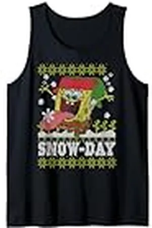 Spongebob Bob Esponja Ugly Christmas Suéteres Snow-Day Camiseta sin Mangas