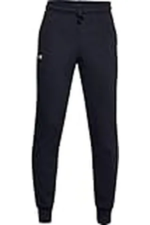 Under Armour Jogger de Tejido Fleece Rival Pantalón, Niños, Black / / Onyx White (001), YXS