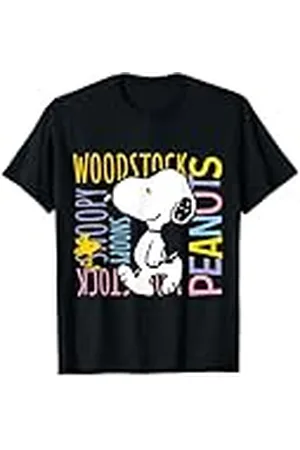 Peanuts Snoopy Woodstock colourful Camiseta