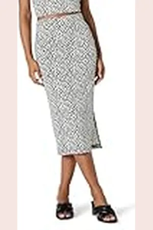 Amazon Falda Entallada de Tela Jersey Mate Fruncida (el Top se Vende por Separado) Mujer, , XL