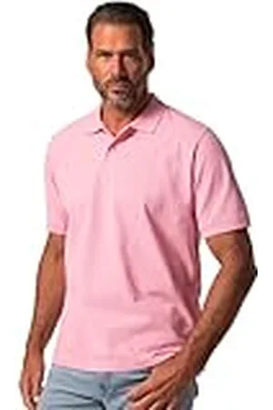 JP 1880 Poloshirt, Basic, Halbarm, Piqué, bis 10xl Polo, Rosa Claro, 4XL Hombres