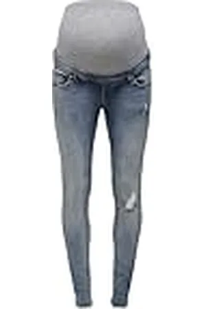 JACK & JONES ONLY Olmblush Mid SK ANK Raw Dnm Pantalones Vaqueros, , MW x 32L para Mujer