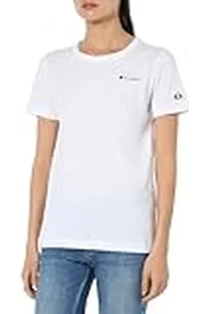 Champion Legacy Icons W Small Script Logo S/S Crewneck Camiseta, , XL para Mujer