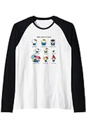 Sanrio Hello Kitty Dulces Amigos Moda Japón Camiseta Manga Raglan