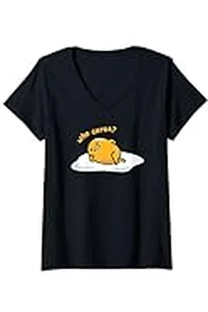Sanrio Mujer Gudetama a quién le importa Camiseta Cuello V