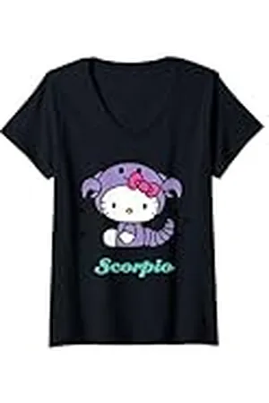 Hello Kitty Mujer Signo zodiacal Escorpio de Camiseta Cuello V
