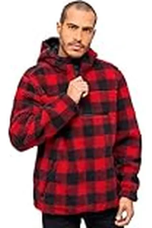 Brandit Teddyfleece Worker Pullover, color: red/black, size: S