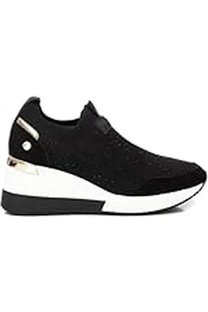 Xti Zapatilla Mujer Negro - Calzado Cómodo y Versátil - Moda Casual - Modelo 14241802 (Talla 40)