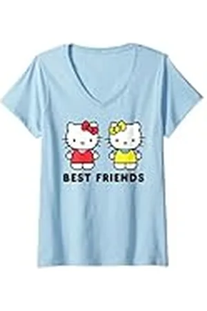 Sanrio Mujer Mejores amigos de Hello Kitty Mimmy Camiseta Cuello V