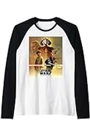 STAR WARS Celebration Mural The Phantom Menace Logo Camiseta Camiseta Manga Raglan
