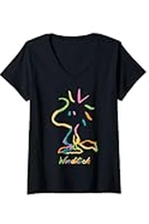 Peanuts Mujer Cacahuetes - Woodstock Oversized Camiseta Cuello V