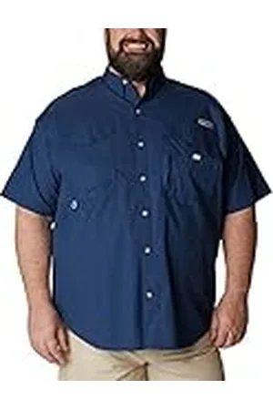 Columbia PFG Bonehead™ - Camisa de Manga Corta para Hombre, Color carbón, Talla XL Alta