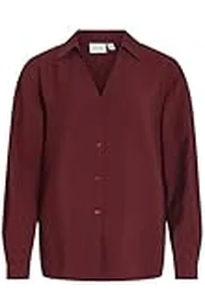 VILA Vidomira V-Neck L/S Shirt-Noos Blusas, , 44 Mujeres