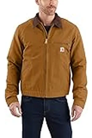 Carhartt Hombre, Detroit Chaqueta En Lona De Algodón Con Forro Cálido, Ajuste Ligeramente Holgado, Marrón ®, XL