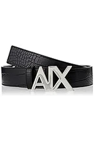 Armani Exchange Logo Buckle, Tortoiseshell Print Cinturón, , XXS Casual