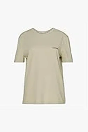 Calvin Klein Mujer Camiseta manga corta S/S Crew Neck tejido elástico, Eucalyptus, S