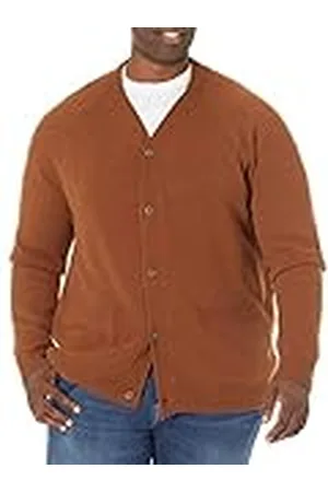 Amazon Cárdigan de Lana de Cordero con Cuello de Pico y Bolsillos (Antes Goodthreads) Hombre, , L