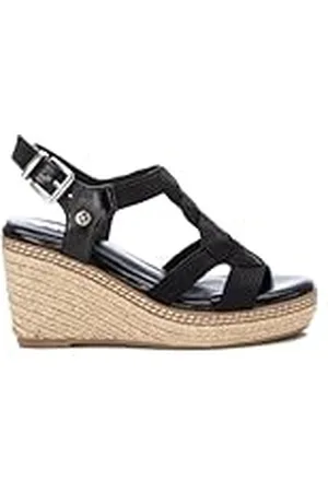 Xti Sandalia Mujer Negro - Calzado Cómodo y Versátil - Moda casual - Modelo 14232002 (Talla 39)