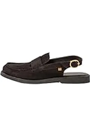 El Naturalista N5872 Arenisca, Sandalias Planas Mujer, Black, 38 EU Ancho
