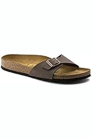 Birkenstock Madrid - Zuecos de birko flor unisex, Marrón (Mocca Nubuk), 35 Normal