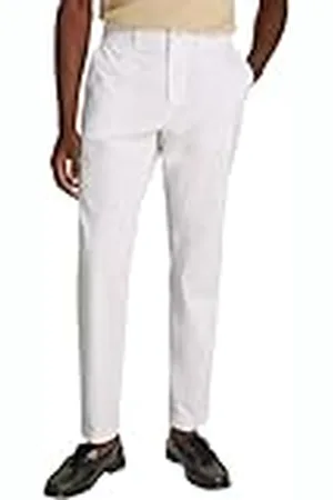 Tommy Hilfiger Pantalón chino Hombre Tapered Fit, Blanco (Th Optic White), 30W/33L