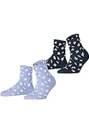 ESPRIT Twig W Sso algodón estampados 2 pares, Calcetines Mujer, , 39-42