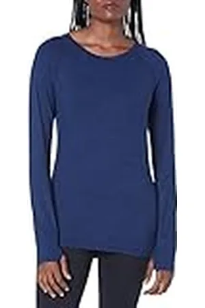 Amazon Camisa de Cuello Caja de Manga Larga, Elástica, Técnica y de Tejido Cepillado (Disponible en Tallas Grandes) Mujer, , XXL