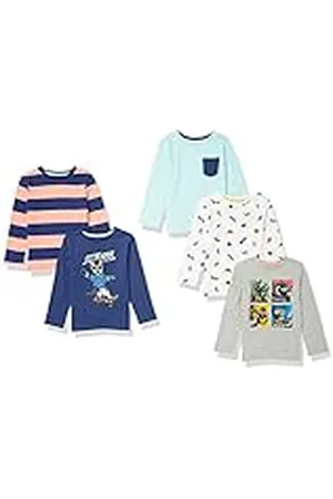 Amazon Camisetas Manga Larga Niño, Pack de 5, , 10 años