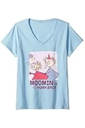 Moomin Mujer Thingamy y Bob son tolerancia Camiseta Cuello V
