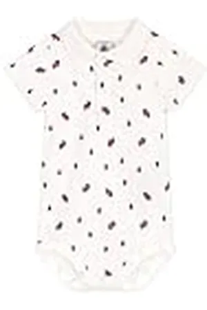 Petit Bateau A0CW8 Body de Manga Corta con Cuello Tipo Polo, , 3 ANS Bebé