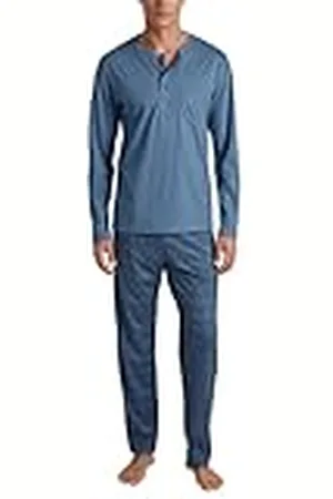 Calida Relax Imprint Juego de Pijama, Color Azul, 50 Hombres