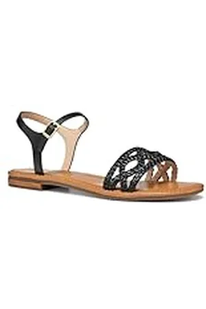 Geox D Sozy S A, Sandalia Deslizante Mujer, Black, 37 EU
