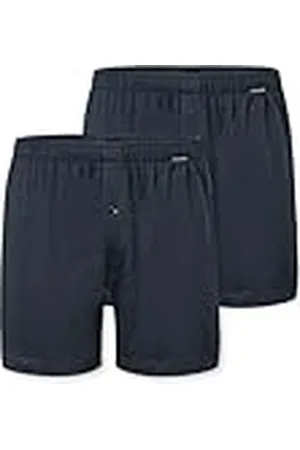 Schiesser 2 Pack Boxershorts Baumwolle Jersey Weich Multipack-Jerseyboxer Bóxer, , 50 Hombres