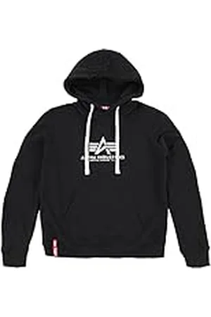Alpha Industries New Basic Sudadera, Negro (Black-03), S para Mujer