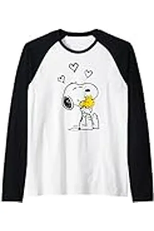Peanuts Snoopy Woodstock Te abrazo fuerte Camiseta Manga Raglan