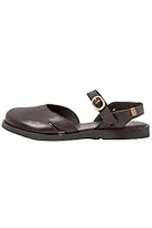 El Naturalista N5874 Arenisca, Sandalias Planas Mujer, Black, 36 EU Ancho