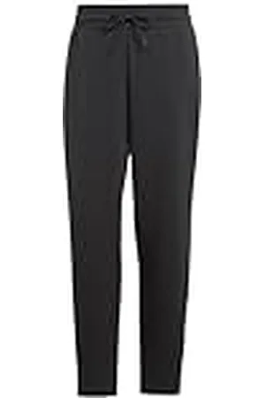 adidas Mujer Train Essentials Regular-Fit Cotton Training Pants, Black/White, XXL
