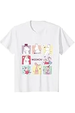 Moomin Niños Bloques de personajes cuadrados para niños Camiseta