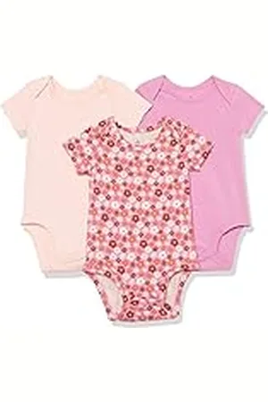 Amazon Body de manga corta de punto elástico de algodón (anteriormente Amazon Aware) Unisex Bebés, Pack de 3, , 18 meses