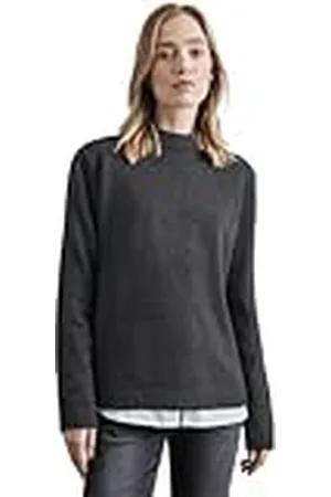 Street one A302841 Sudadera LTD QR_Cosy con Cuello de Tortuga, Gravel Grey Mel, 40 para Mujer