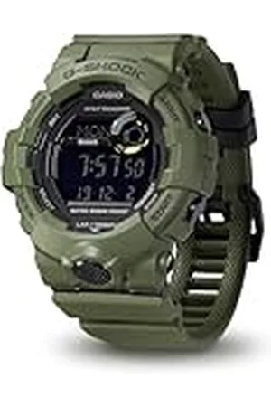 Casio Reloj Cuarzo Hombre 43.00mm con dial Digital LCD y Correa de Rubber Strap Caqui GBD-800UC-3ER