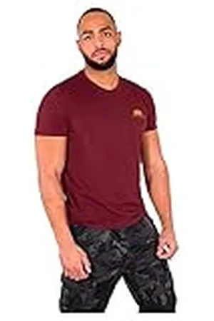 Alpha Industries Basic T Small Logo Camiseta, Rojo (Burgundy-184), XL para Hombre