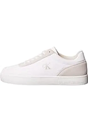Calvin Klein Sneaker con suela cupsole Hombre Classic Canvas Low Top, Blanco (Bright White/Eggshell), 41
