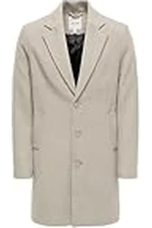 Only & Sons Onsmatthew Wool Coat Otw Noos, Forro Plateado, M Hombres